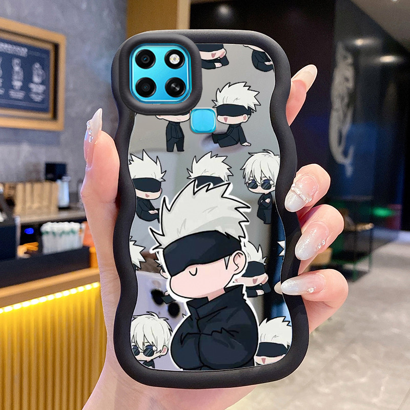 Casing Untuk Infinix Smart 6 Case Casing HP Pola Anime Pria Kesing Cesing Macaron Mirror Kasing Sili