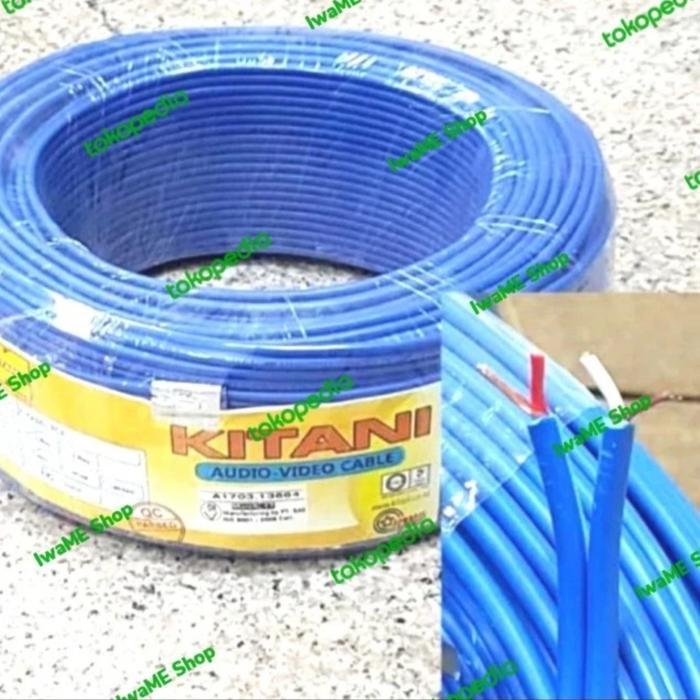 Kabel Audio 2 Rca Male 3 Meter To Jack Akai 6,5Mm Trs Stereo Ready