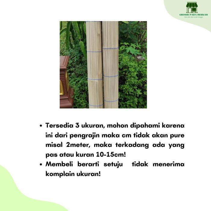 5jee- Tirai Bambu Kerai Bambu Wide Tirai Bambu 2X2 Meter