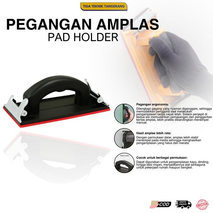 New Pegangan Amplas Pad Amplas Tangan Tatakan Gagang Amplas Lembaran Klip Penjepit