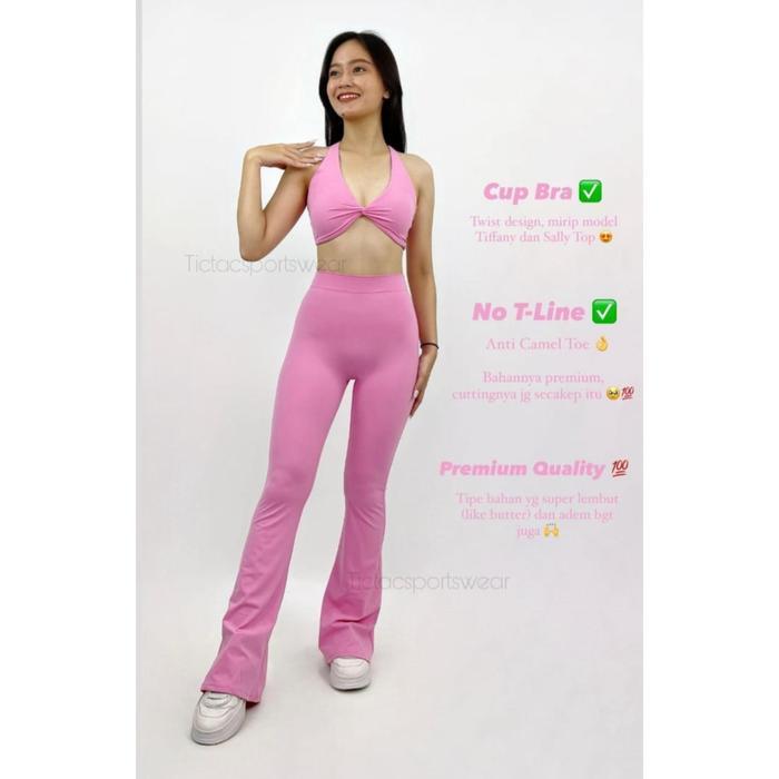 4f5y- Keneysha Sport Set Sport Bra Dan Legging Cutbray Scrunch / (Dijual Terpisah) / Setelan
