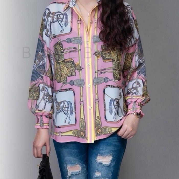 Atasan Wanita Kemeja Wanita Outfit Korean Style