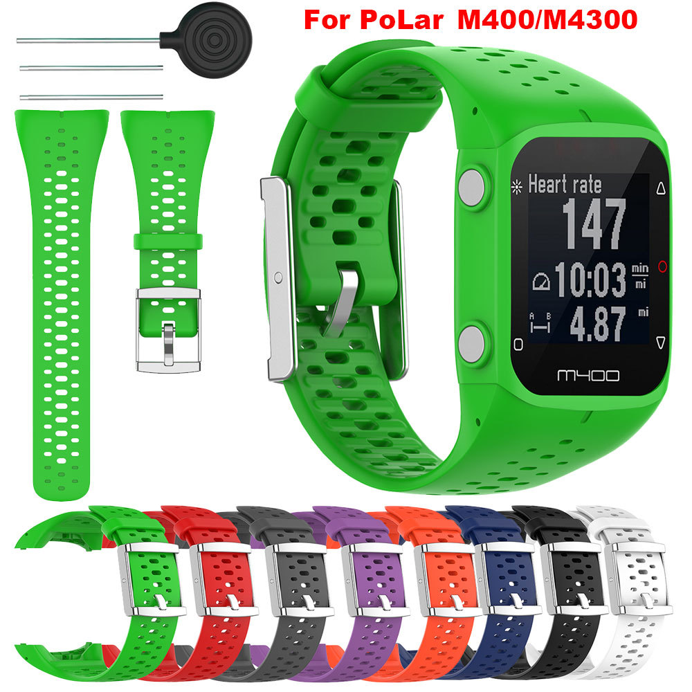 For Polar M400 M430 Gps Running M 400 300 Soft Silicone Breathable Wristband Strap Smart Watch