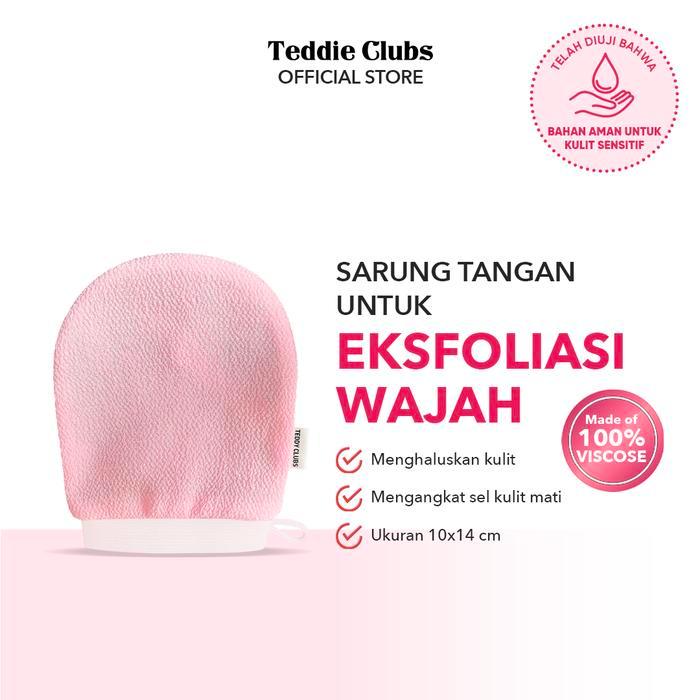 jwwi- Teddy Clubs Exfoliating Wajah Eksfoliasi Sarung Tangan Mini Eksfoliasi Wajah Sarung