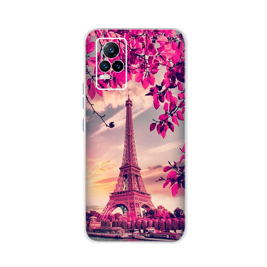 Colorful Flowers Case For Vivo V21e Case V2061 Soft Silicone Slim Fundas Phone Cases For Vivo V21e V