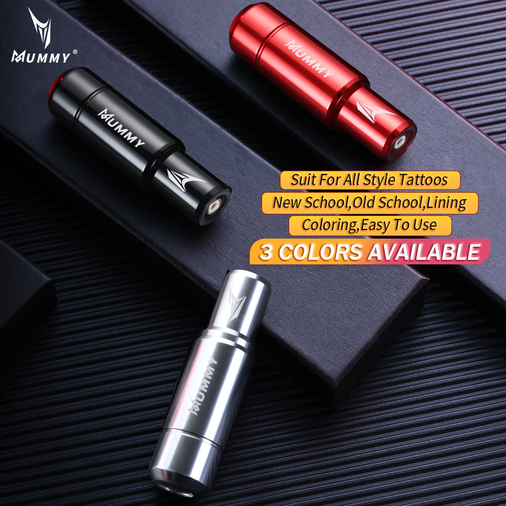 Mummy Rotary Tattoo Machine Coreless Motor For Makeup  Eyebrow 10000rpm Tiny Tattoo Pen RCA Connecto