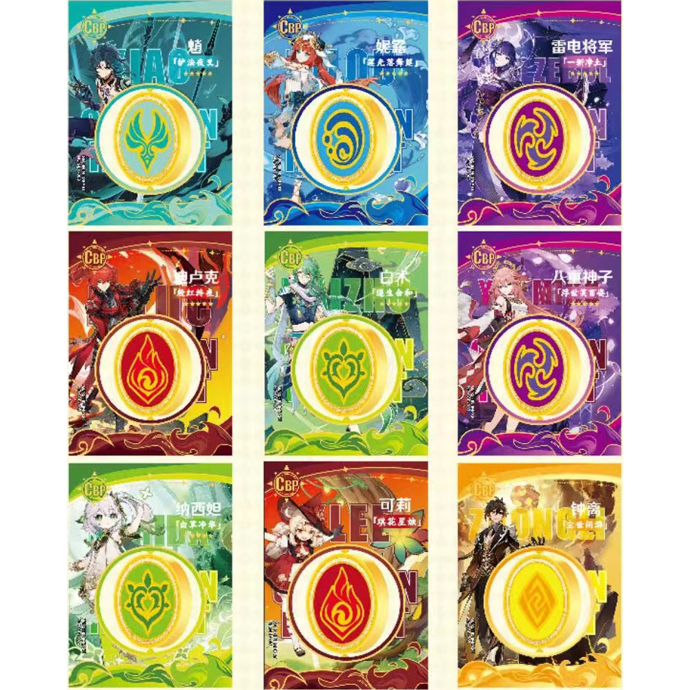 Genshin Impact Cards Anime Game TCG Collection Pack Booster Box Rare SSR Toys Surrounding Children F