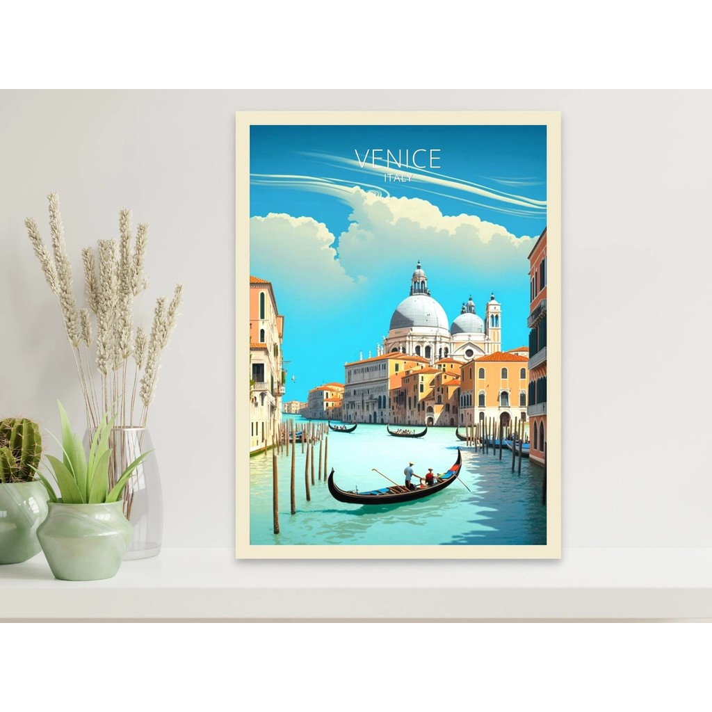 Nordic Retro Holiday Travel City Venice Algarve Tourism Picture For Room Living Canvas Painting Prin