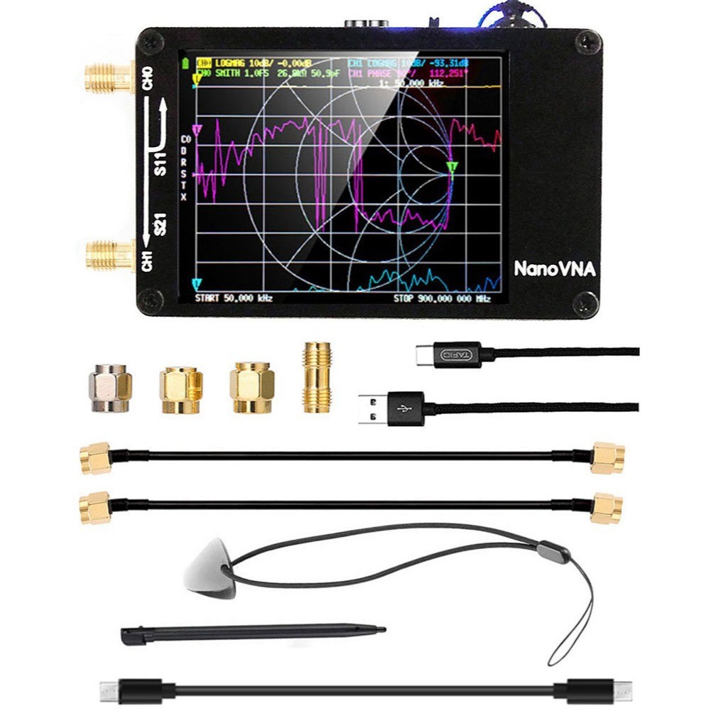Vna-H Upgraded Antenna With Sd Card Slot Hf Vhf Uhf Vector Network Antenna Analyzer