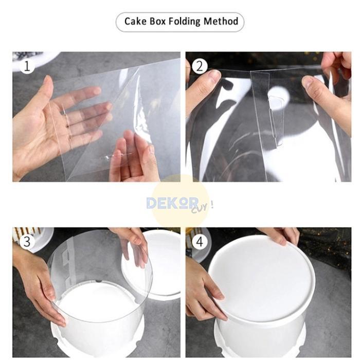 Sale Box Mika Kue Kotak Transparan Ulang Tahun Packaging Dekorasi Kue