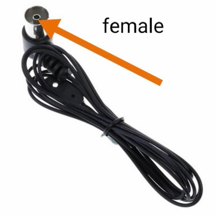 iklk- Antena Fm Radio Hifi Indoor 75Ohm Unit Konektor Adaptor Stereo