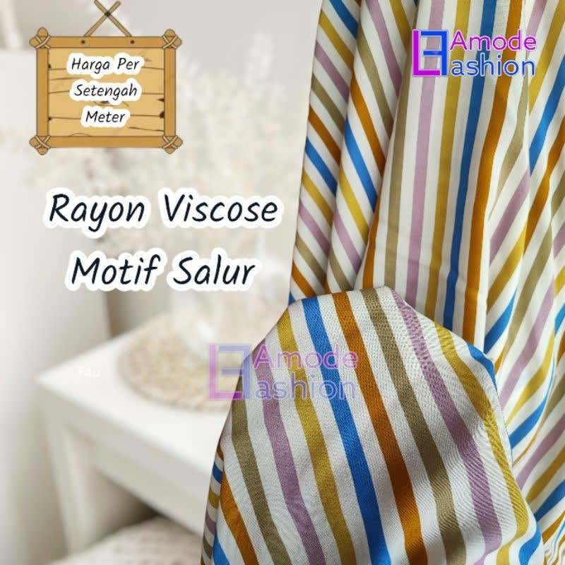 Kain Rayon Viscose Motif Salur