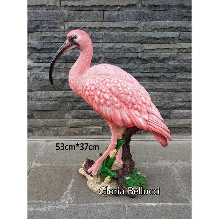 patung pajangan burung bangau miniatur flamingo jumbo