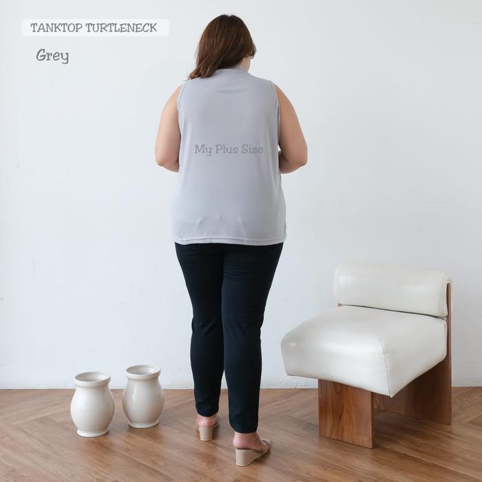 JaMinkwalitasnya- Tanktop Turtleneck Super Jumbo Wanita Ld 120 - 150 Cm