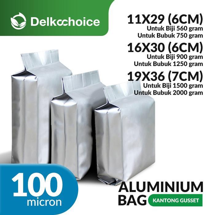 Aluminium Bag/Kemasan Aluminium Foil Gusset/Kantong Gusset