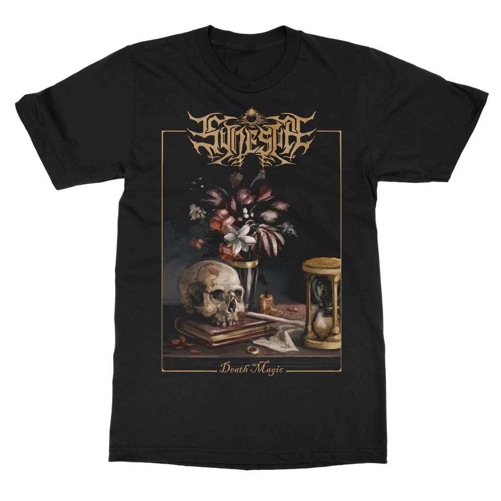 Synestia Death Magic Men's T-Shirt Short Sleeve Cotton Tees Vintage Metal Band Y2k Tops Trend Brand