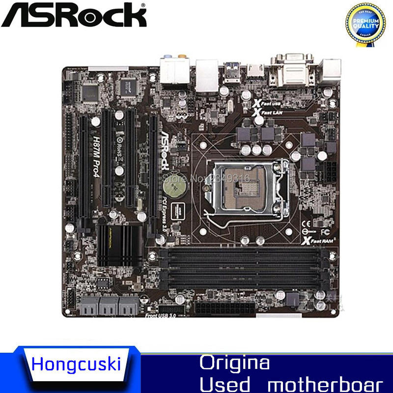Used For ASRock H87M Pro4 LGA 1150 Motherboard DDR3 Motherboard 1150 32GB Intel H87 SATA III USB3.0 