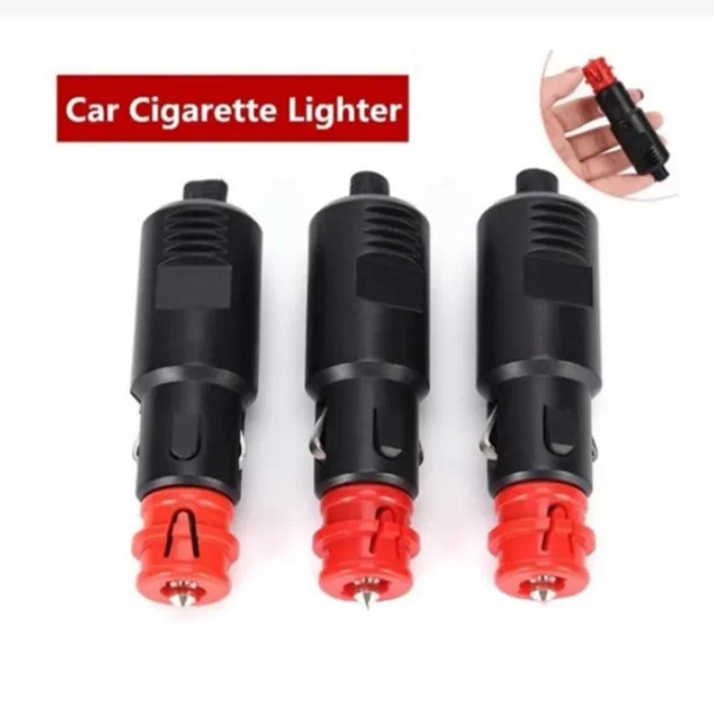 Red 12V-24V Car Lighter Plug Socket Power Plug Connection Cigaret Socket Ad Male Plug Car Unrsal