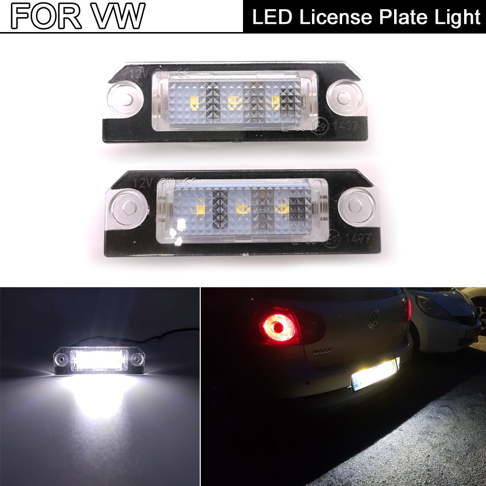 LED License Plate Number Lamp Signal Lights For VW GOLF 4 Golf 5 Lupo