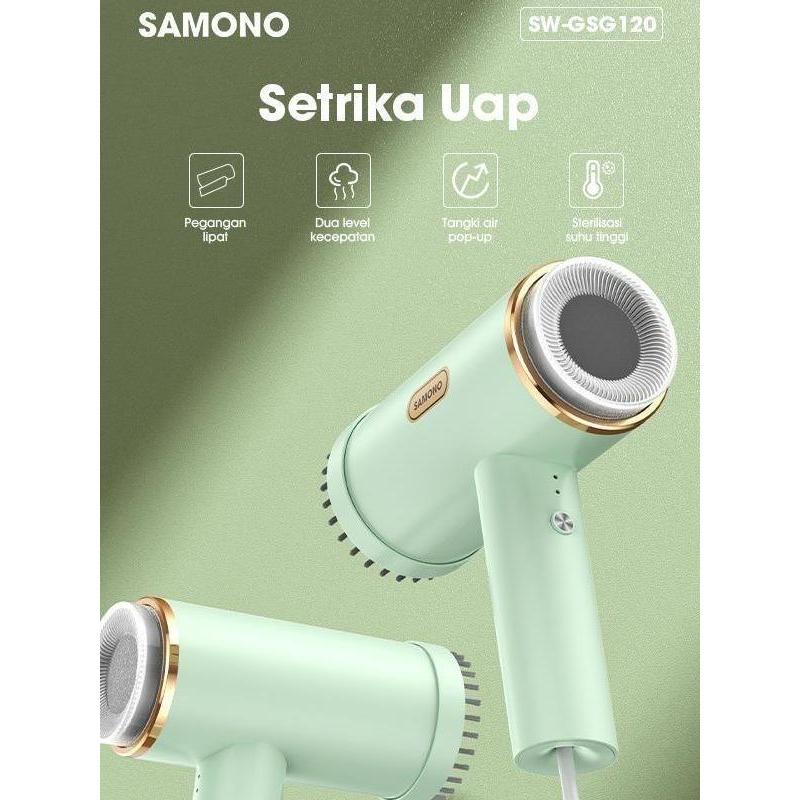 SAMONO Setrika Uap Portable Bisa Dilipat Baju Mini SW-GSG120 GSG120 *