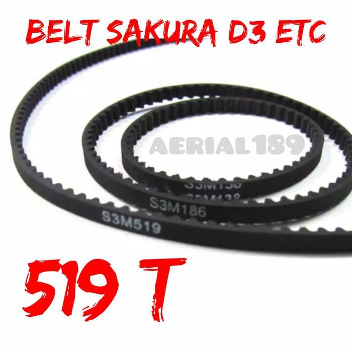 Jual Low Friction Center Front Rear Belt 519T 3Racing Sakura Xi D3 Cs D4