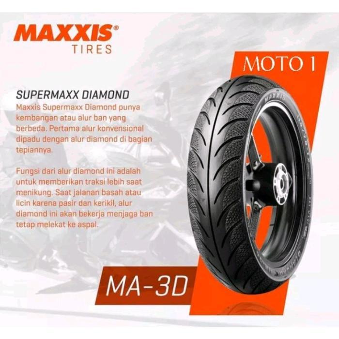 Paket Ban Maxxis Diamond Tubless MA-3DN Pilihan Ring 14 - Motorcycle