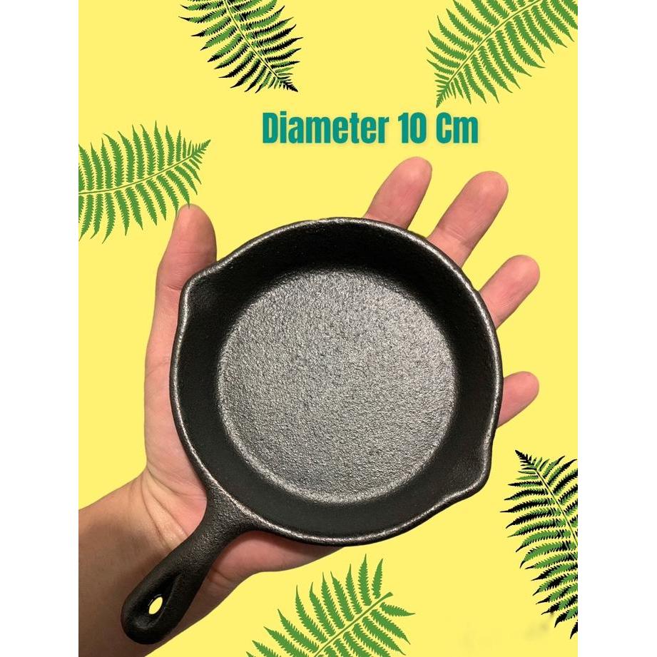 Cypruz Kitchenware - Panci wajan Cast iron pan mini 10 cm super mini unique product import
