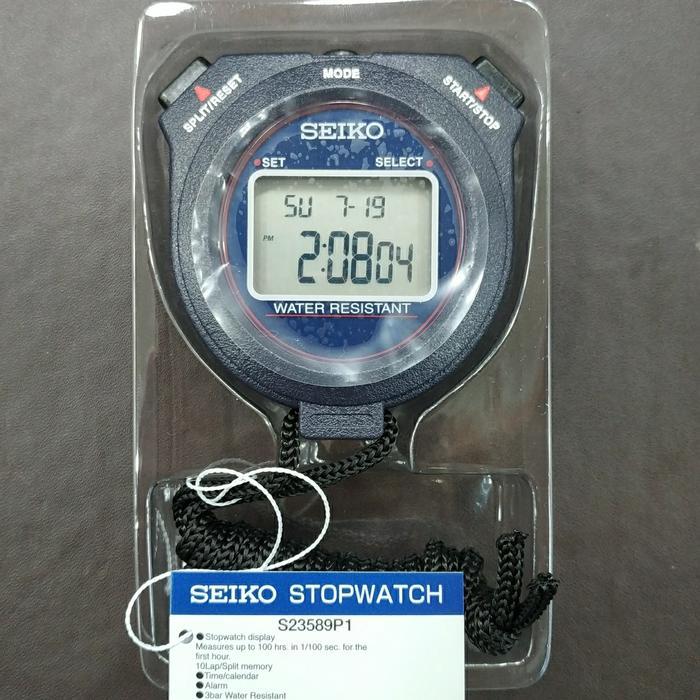 STOPWATCH SEIKO ORIGINAL S23589P1 / S23589P / S23589 GARANSI 1 TAHUN