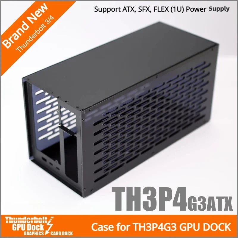 Th3P4G3 Thunderbolt3/4 Gpu Dock Aluminum Case Metal Frame Housing Box External Graphic Card Egpu W