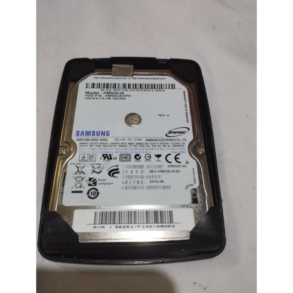 Hardisk Eksternal, Seagate Samsung, 500 GB, SATA, 2,5" (rusak)