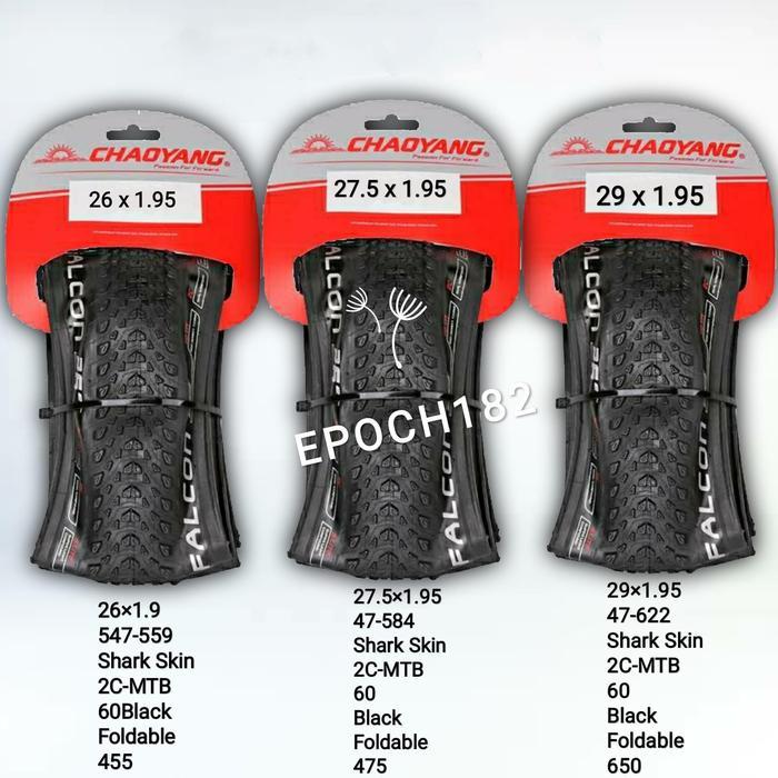 Ready Ban Luar Sepeda Chaoyang Falcon 26 X 1.95, 27.5 X 1.95 & 29 X 1.95 Kevlar
