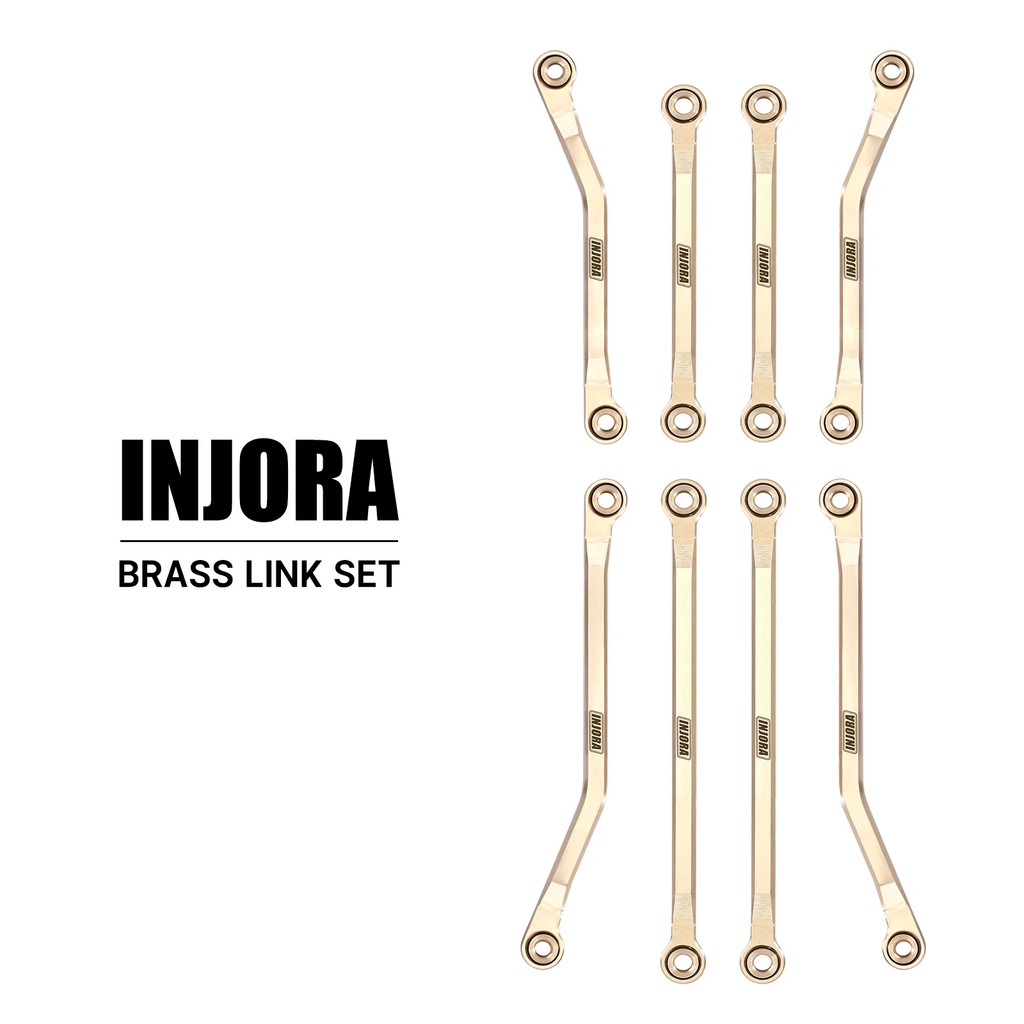 Injora 42G Brass High Clearance Chassis Links Set For 1/18 Rc Crawler Trx4M Defender Bronco Upgrade