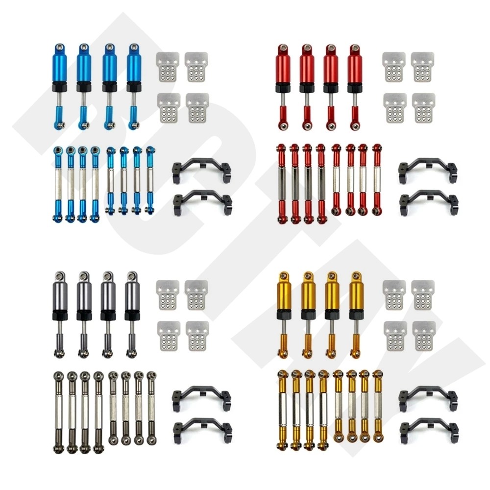 Metal RC Car Spare Parts Link Rod Seat Built-in Spring Shock Absorber 1/16 for WPL B14 B24 C14 C24 C
