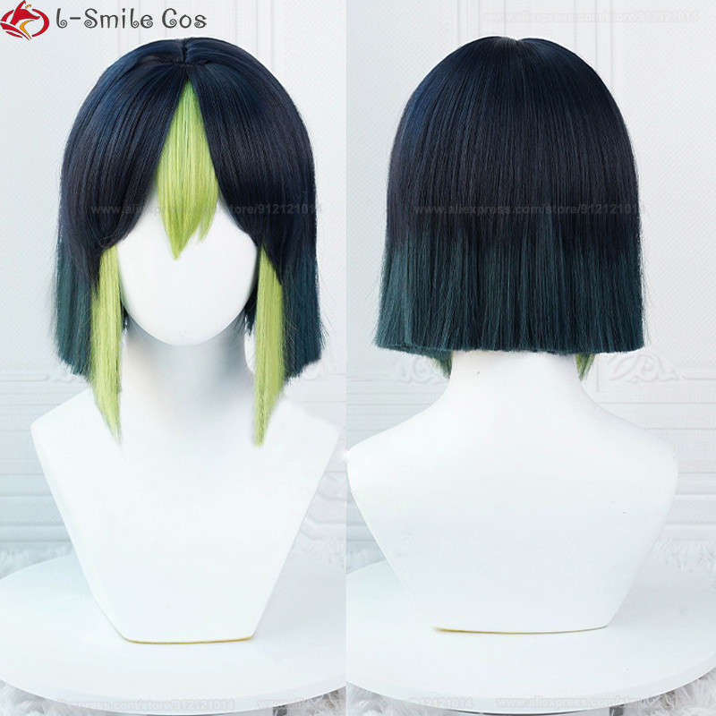 Tighnari Cosplay Wig Game Genshin Impact Sumeru Tighnari Short Heat Resistant Synthetic Hair Hallowe