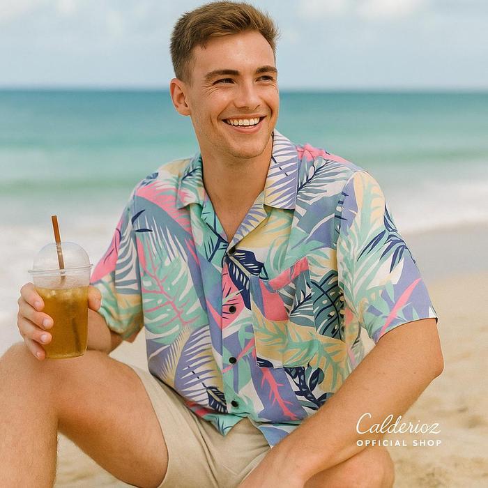 PROMO (GGV) CALDERIOZ - KEMEJA SUMMER VIBES MOTIF BUNGA TROPIS PRIA WANITA OUTFIT LIBURAN SANTAI