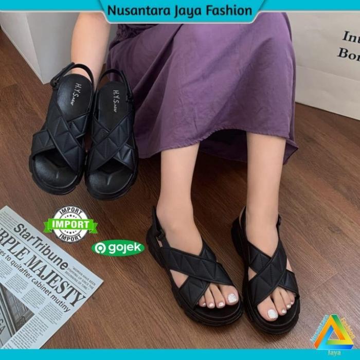 Sandal Gunung Jelly Import / Sendal Wanita Karet Tebal Kuat Nyaman