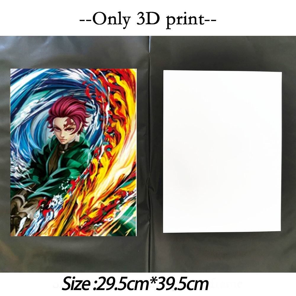 3D Lenticular Print Poster Demon Slayer Anime Tanjirou Customize 3D  Wallpaper Flip Picture Wall Dec