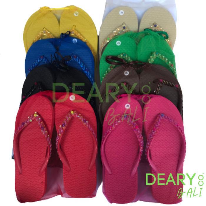 Sandal Jepit Wanita Monte Manik Oleh-oleh Khas Bali Bahan Karet Sudah Packing Tile Souvenir