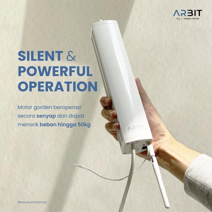b8lv- Arbit Wifi Curtain Motor + Remote + Adjustable Rail 3 4 5 6 7 M Meter Rel Gorden