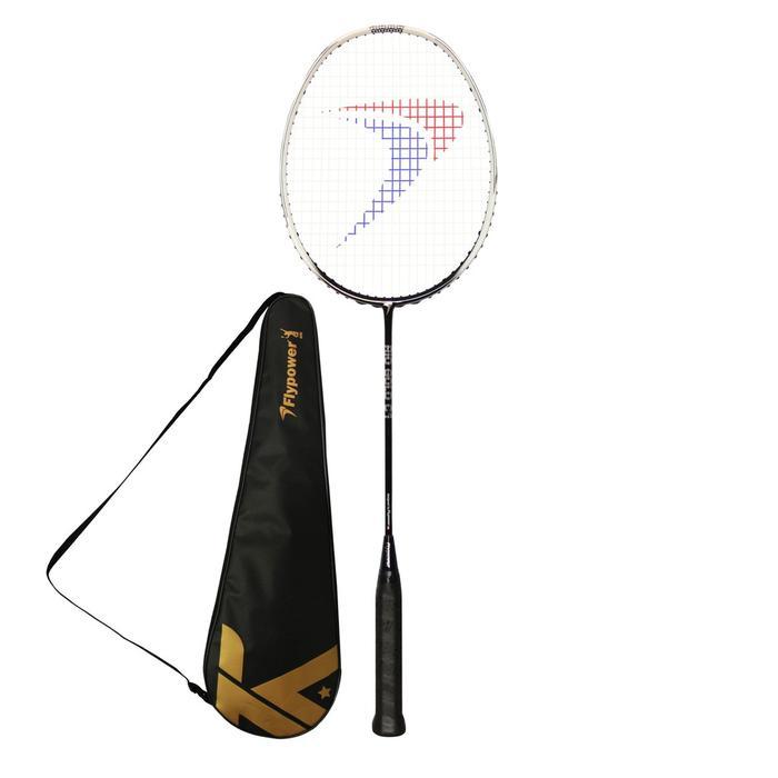 Flypower Rio Gold C1 Raket Badminton - Black Silver Free Tas + Kaos Bulutangkis