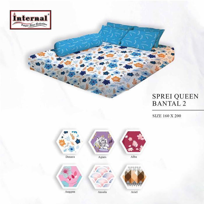 Internal - Sprei Queen 160x200x25 Bantal 2
