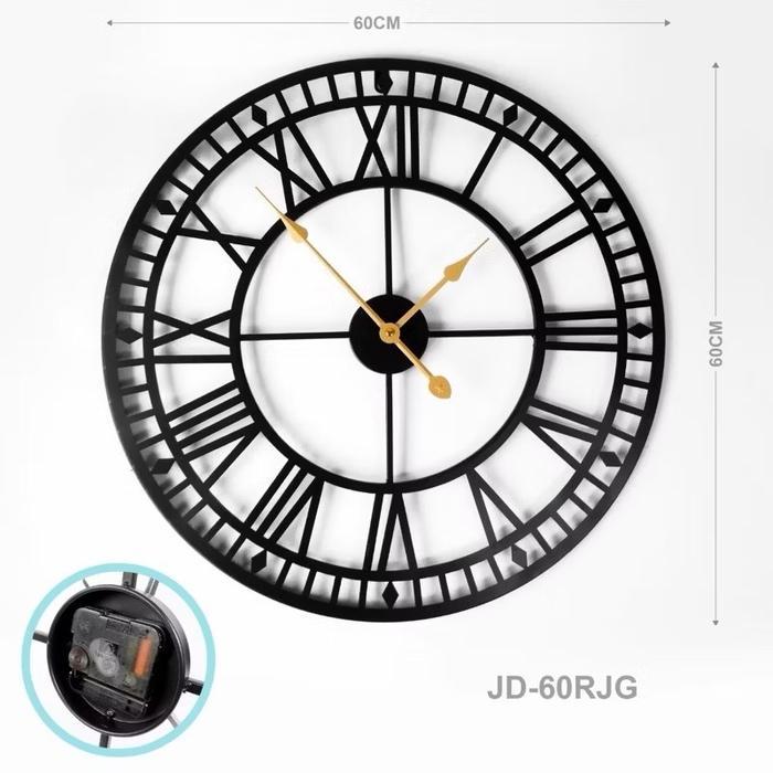 JAM INDUSTRIAL 60CM / JAM DINDING /JAM DINDING ROMAWI