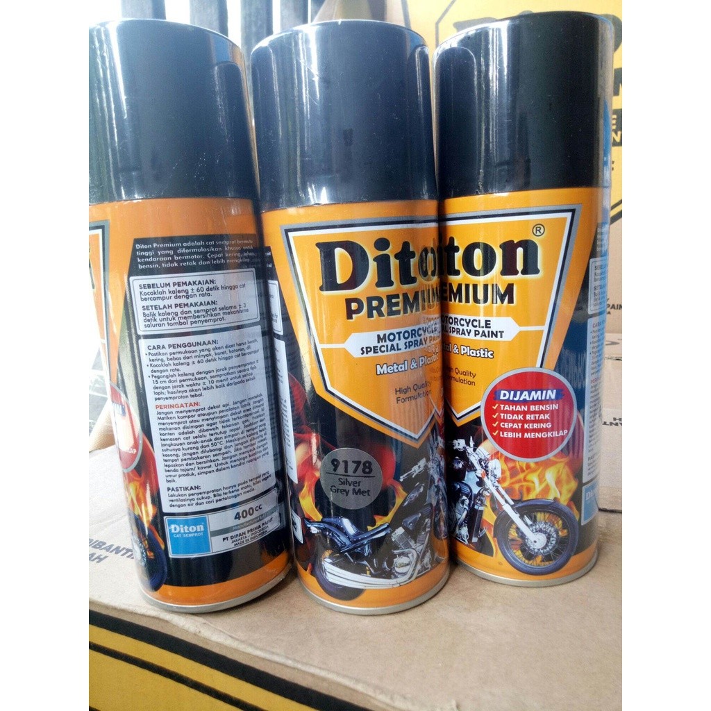 Pilok Diton Premium Silver Grey Met 9178 Pilok Silver Gelap Silver Metalik Pilox Cat semprot Diton