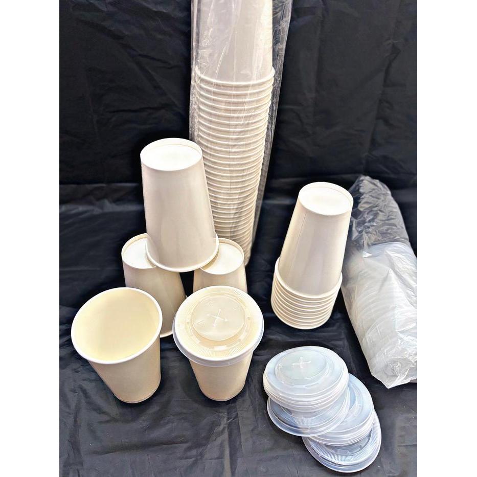 GELAS PAPER/PAPER CUP/GELAS KERTAS KOPI UKURAN 16 OZ POLOS ISI 50 PCS
