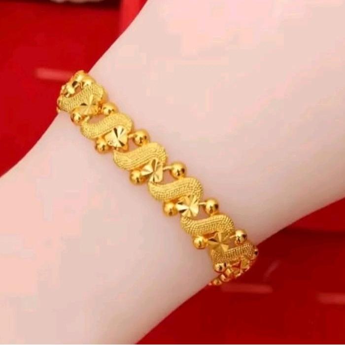 Gelang Tangan Dewasa Titanium Anti Luntur Perempuan - Pusat Xuping Titanium Emas Putih - Bracelets