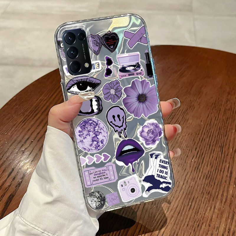 Casing Hp OPPO Reno 5 4G Reno 5 5G Reno5 Reno 5K 5G Reno5 K Find X3 Lite Case Casing Pola Stiker ung