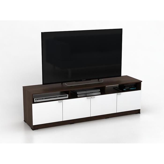 Meja Rak Tv Sederhana 160Cm Putih Coklat Nimalis Bandung