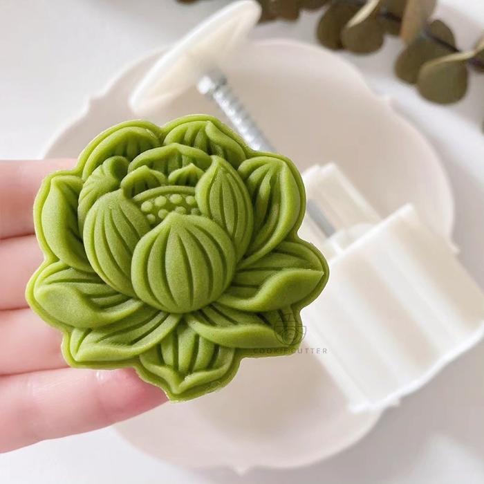 CETAKAN MOON CAKE 75GR CETAKAN MOONCAKE BUNGA TERATAI 75GR