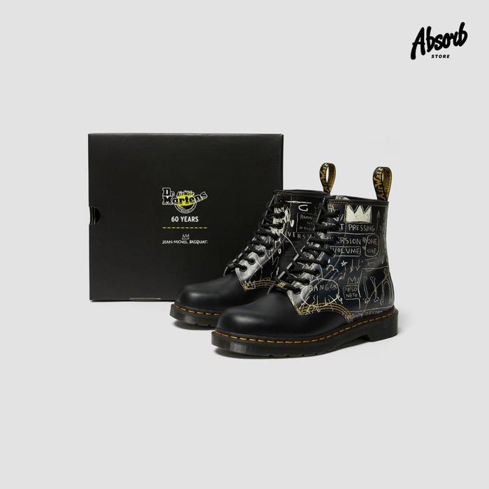 DR. MARTENS 1460 X JEAN MICHEL BASQUIAT BEAT BOP (BLACK)