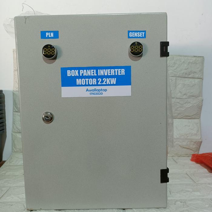 BOX PANEL INVERTER 2.2KW 220V SAKO ATS GENSET 3PHASE MOTOR VFD